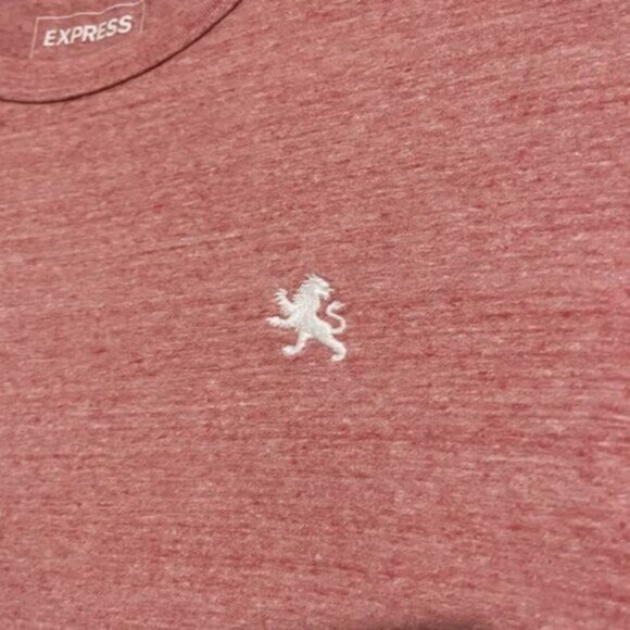 Express Men's Light Red Heathered Stretch T-Shirt - Size Medium - Picture 4 of 11